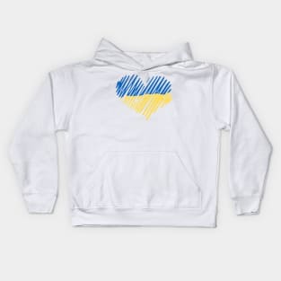 Ukraine heart Kids Hoodie